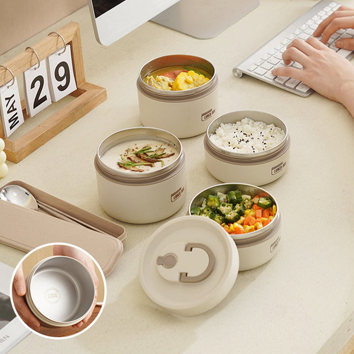 Frische Mahlzeiten garantiert: Isolierte Edelstahl-Lunchbox mit Tragetasche für die Arbeit.