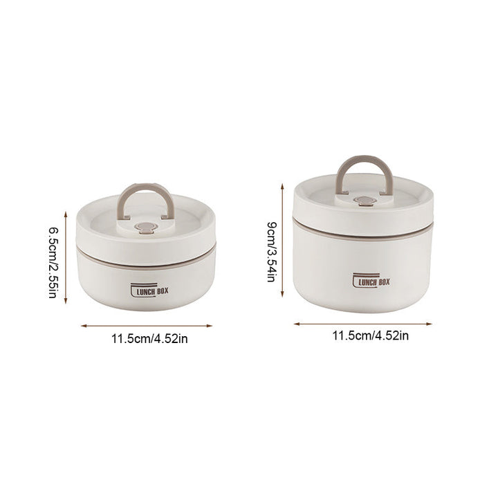 Hochwertige, doppelwandige Thermobox aus Edelstahl. Hält Essen frisch für unterwegs.