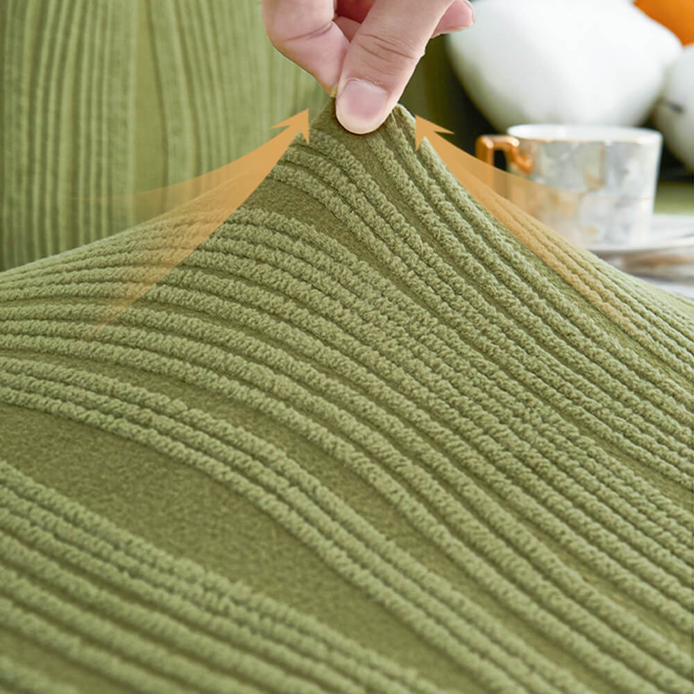 Elastischer Jacquard Stretch-Sofabezug für perfekten Sitz. Robuster Möbelschutz gegen Kratzer von Haustieren.