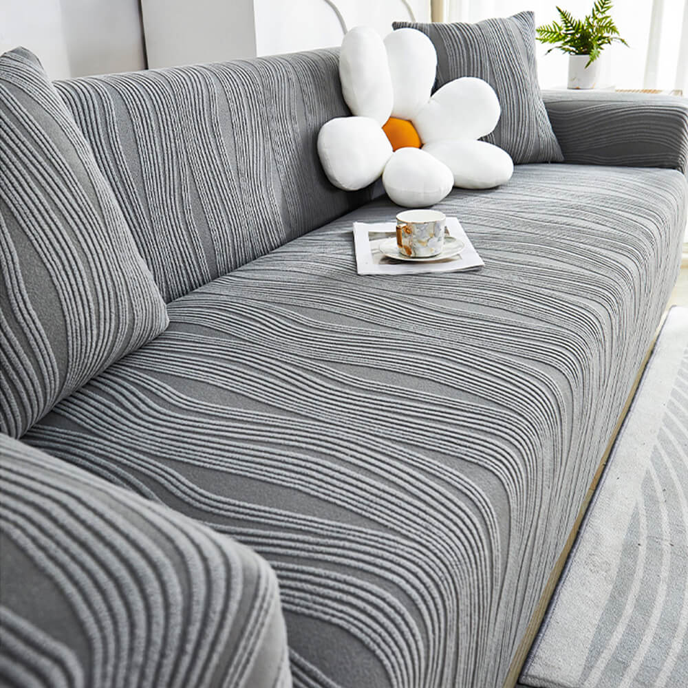 Waschbarer Jacquard Sofabezug, kratzfest & elastisch. Einfache Pflege und Schutz für Ihr Sofa in Haustier-Haushalten.