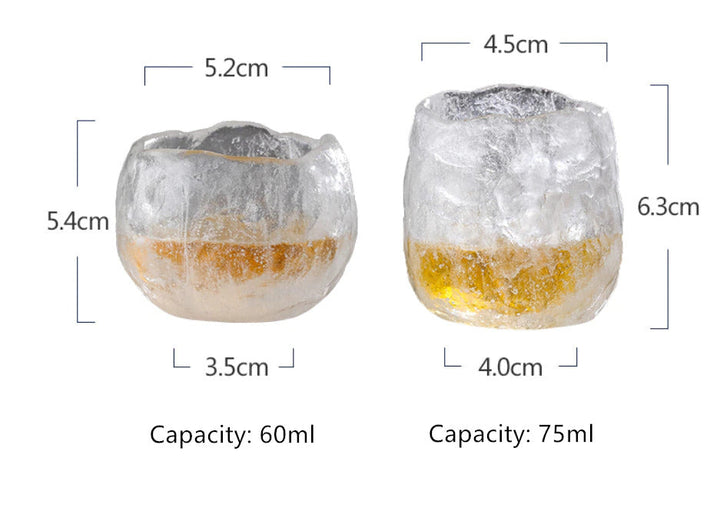 Exklusive japanische Teetasse, gefrorenes Glas, für eine gehobene Teekultur.
