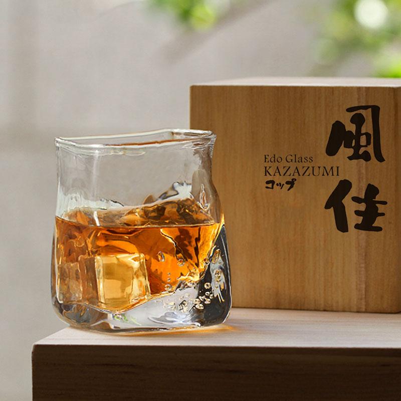 Japanisches Edo Whiskey Glas aus Kristall, ideal für Kenner und Spirituosenliebhaber.