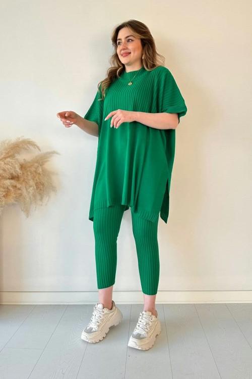Stilvolles Damen Strickset: Zweiteiliges Strick-Outfit für Damen, bequem, elastisch und modern, für jede Jahreszeit.