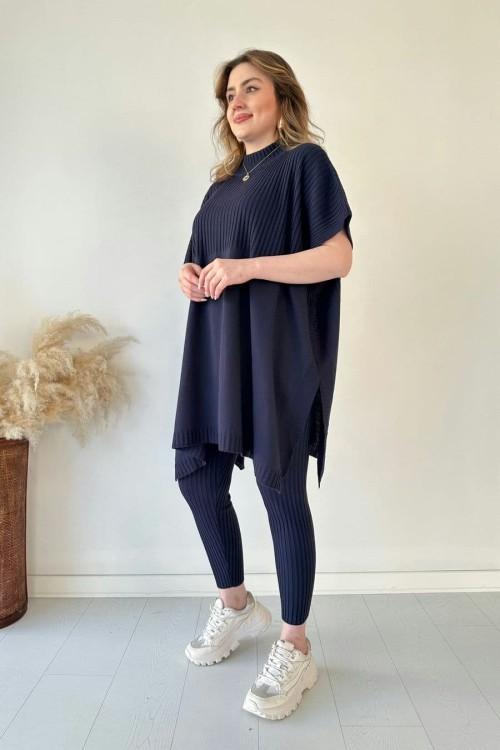 Freizeit Strickset Damen: Bequemes & stilvolles Damen-Strickset, Zweiteiler, ideal für entspannte Tage.