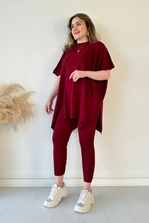 Bequemes Damen Strickset: Zweiteiliges Damen-Strick-Outfit, weich, bequem & modisch, für Alltag und Freizeit.