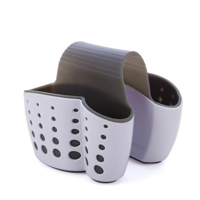 Küchen-Caddy für Doppelspülbecken, ideal zur Spülorganisation mit Schwamm- und Bürstenhalter.