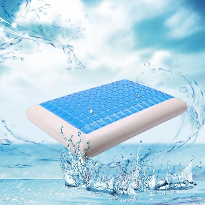 Anti-Schwitzen Kühlkissen mit Gel-Schicht und Memory-Schaum für maximalen Schlafkomfort und Frische.