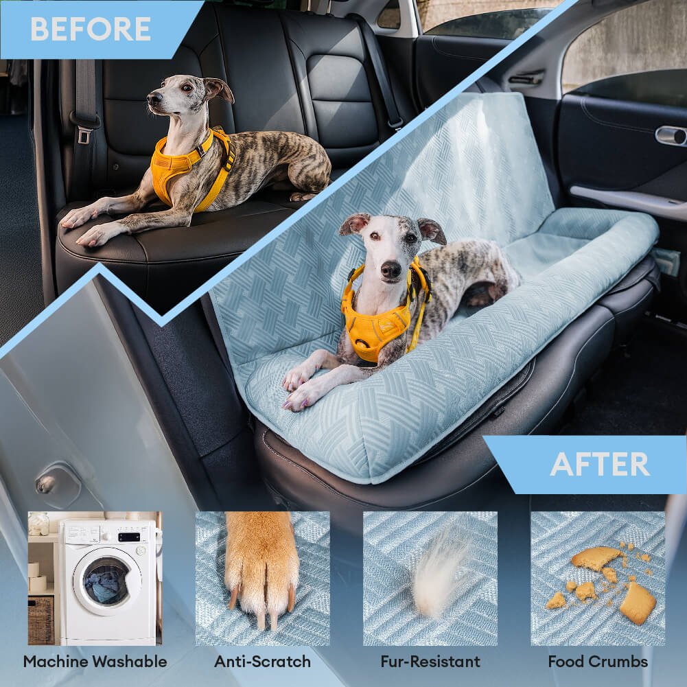 Hundeautositzbett für kleine und große Hunde, einfach zu reinigen und kühlend.