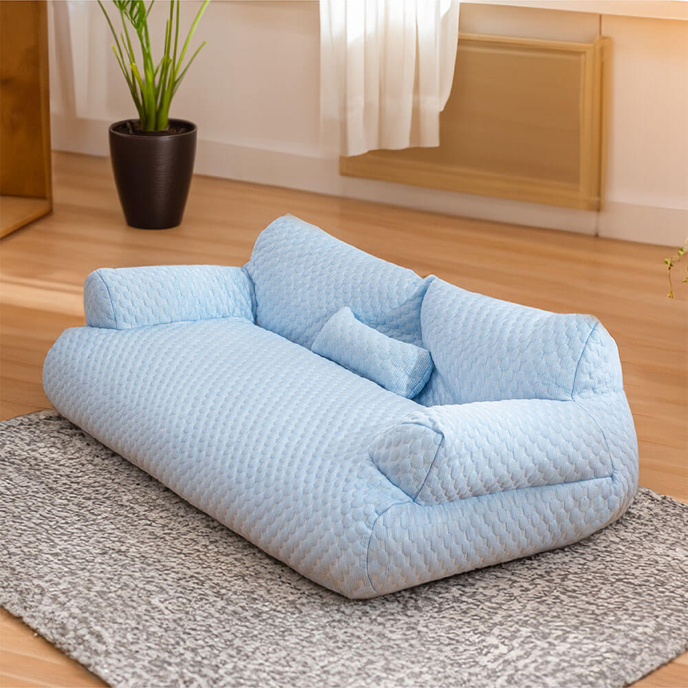 Hundebett für den Sommer, kühlend mit Eisseide, waschbar & atmungsaktiv, sehr komfortabel.