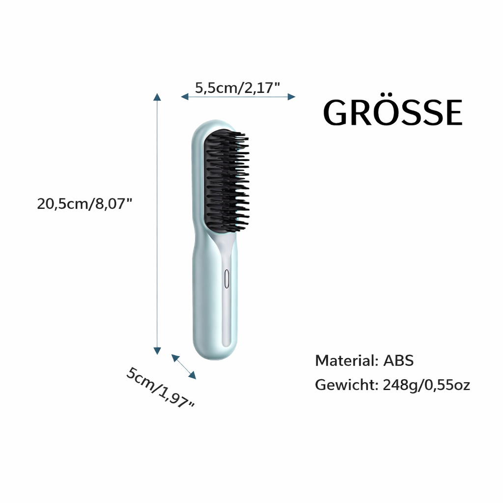 Vielseitige kabellose Glättbürste für schnelles Haarstyling und perfekt glänzendes Haar.