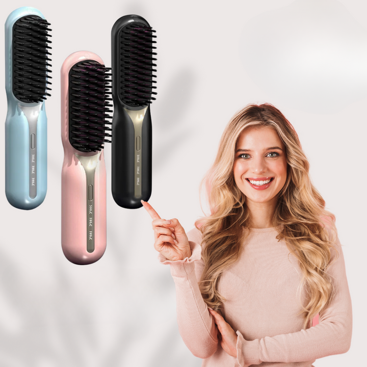 Innovative kabellose Stylingbürste für schnelles Glätten und wunderschön glänzendes Haar.