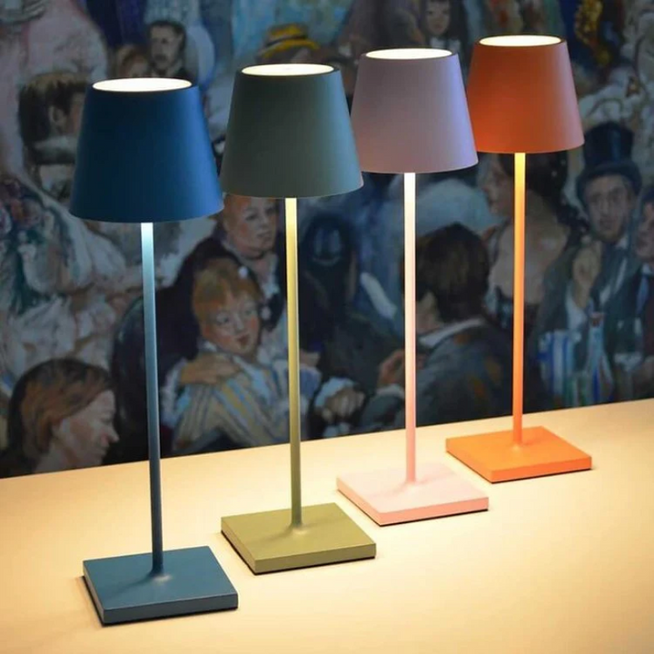 Intelligente kabellose LED-Tischlampe mit Touch-Funktion, passt sich jeder Stimmung an.