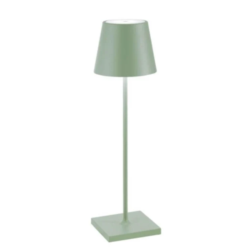 Design-LED-Tischlampe kabellos mit Touch, erzeugt warmes Ambiente-Licht für entspannte Abende.