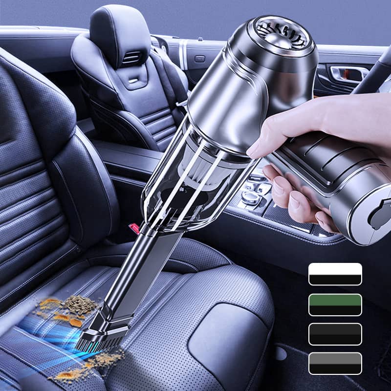 Kabelloser Autostaubsauger mit starker Saugkraft für effektive Reinigung im Auto & Haushalt; tragbar & multifunktional.