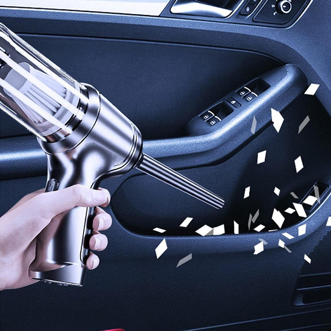 Tragbarer kabelloser Multifunktionssauger für bequeme Autoreinigung & effiziente Haushaltsreinigung.