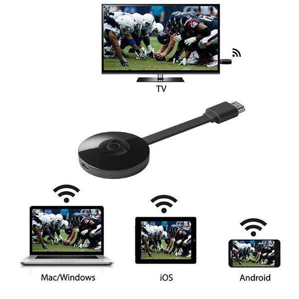 Kabelloser HDMI Dongle streamt 1080P Inhalte vom Smartphone auf jeden TV oder Beamer.