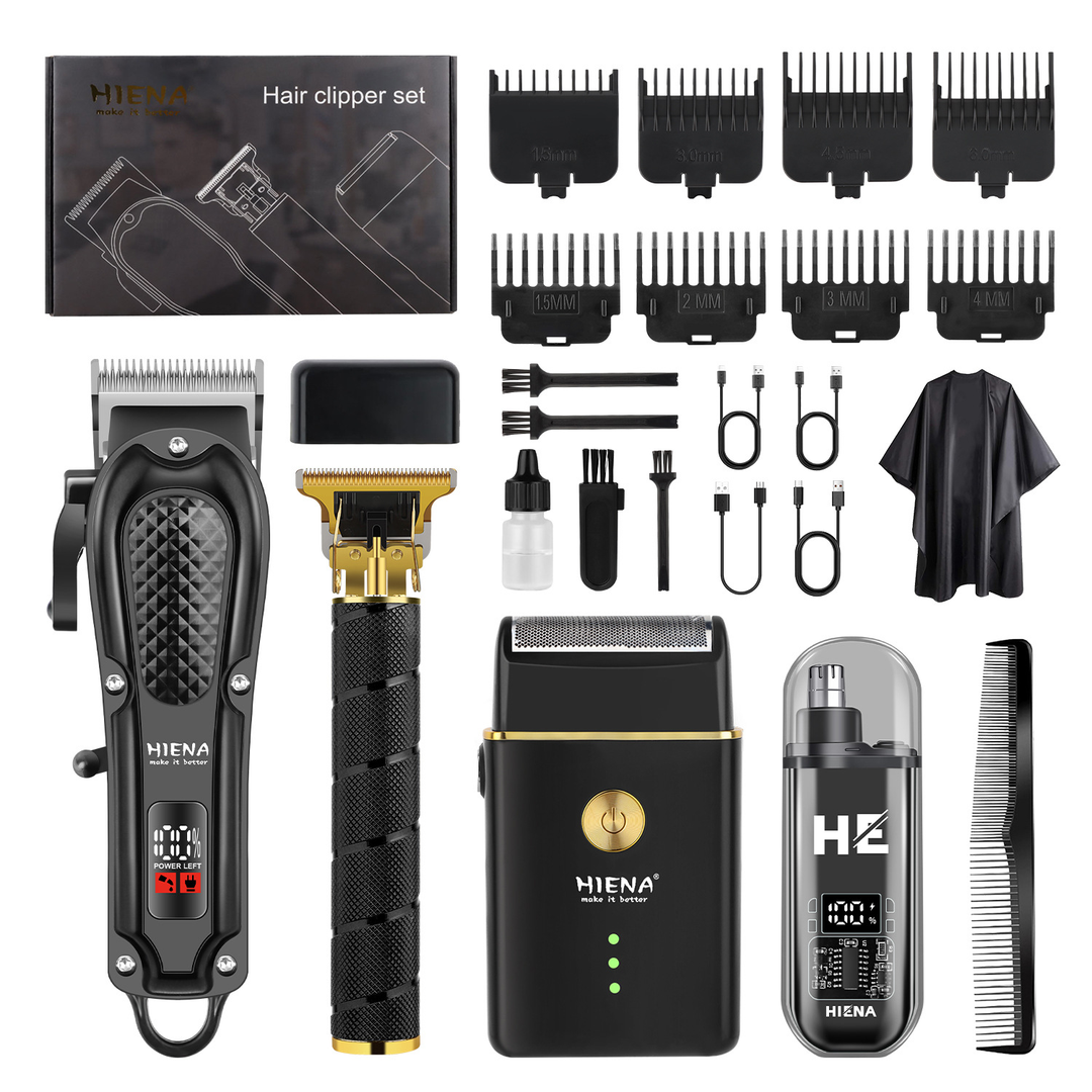 Kabelloser Herren Präzisions-Trimmer mit LED-Display. Ideal für Bart- & Haarschnitte, Edelstahlklingen für Grooming.