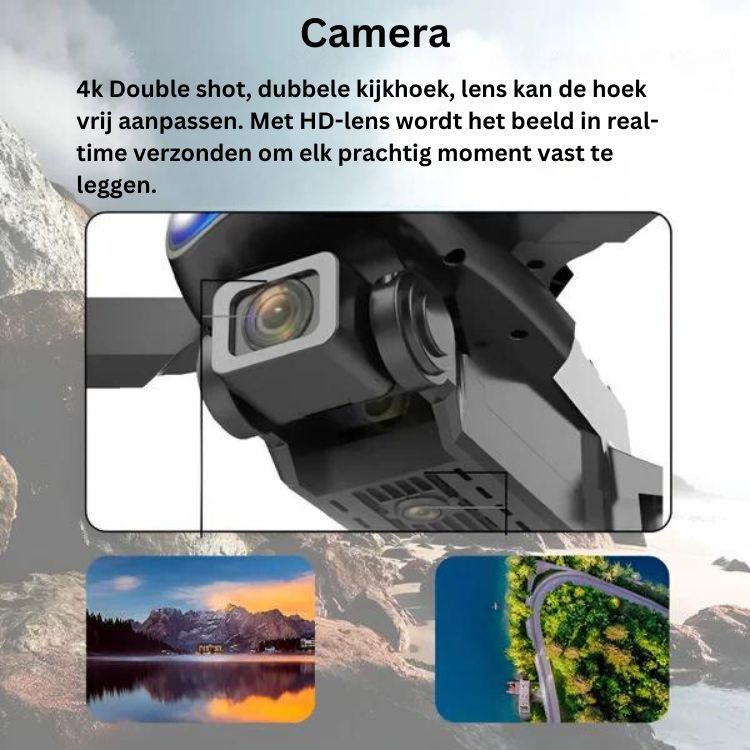 Hochwertige 4K Drohne mit stabilisierter Doppelkamera für flüssige Luftaufnahmen. Perfekt für Fotografie.