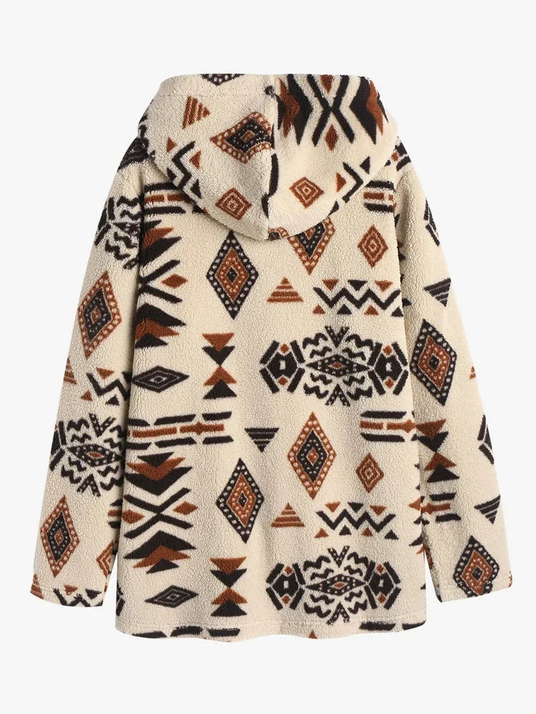 Stylische Freizeitjacke: Unisex Azteken Cardigan für Herren & Damen, warm & modisch im Vintage-Strick-Design.