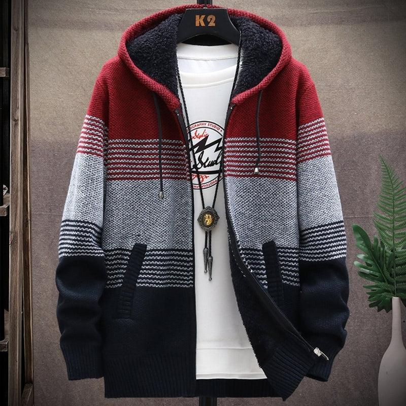 Warme Herren Grobstrickweste mit klassischer Knopfleiste. Perfekte Oberbekleidung für kalte Herbsttage.