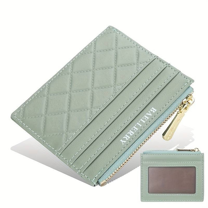 Gesteppter Unisex Mini-Kartenhalter für stilvolle Organisation, kompakt & praktisch für Karten.