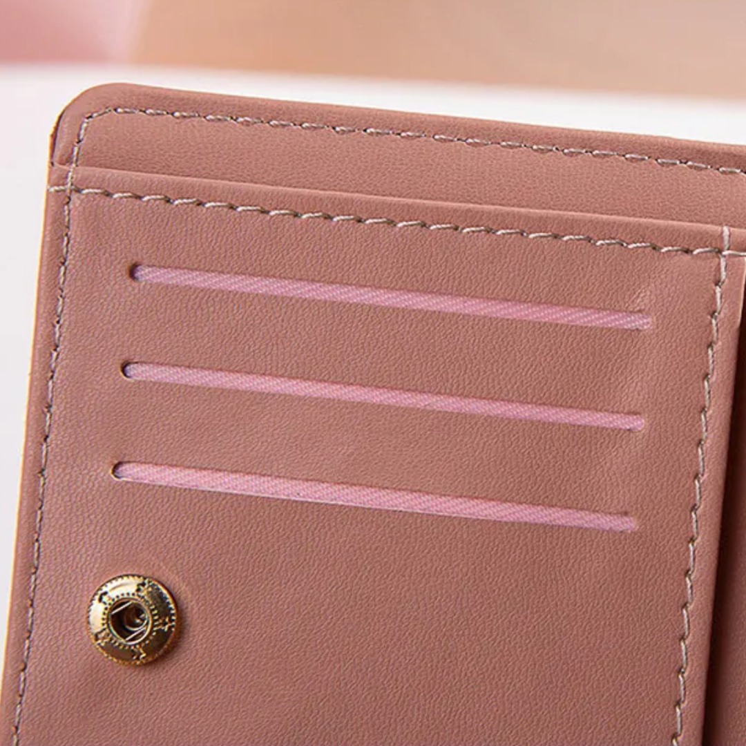 Trendige Damen Geldbörse, Quasten-Detail am Reißverschluss, vielseitig und platzsparend in jeder Tasche.
