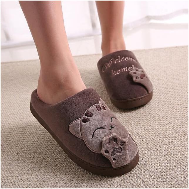 Unisex Winter Katzenhausschuhe: Warme, gemütliche Pantoffeln für Damen & Herren, ideal für Zuhause.
