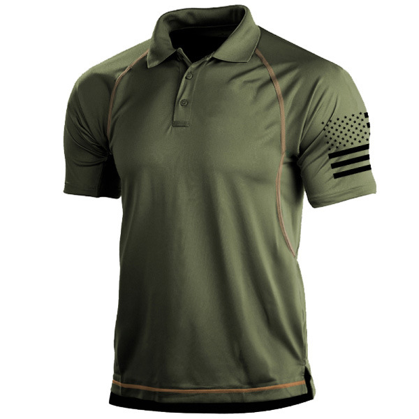 Grünes, bequemes Herren T-Shirt, ideal für Outdoor-Aktivitäten & Freizeit. Modisches Sommershirt mit kurzem Arm.