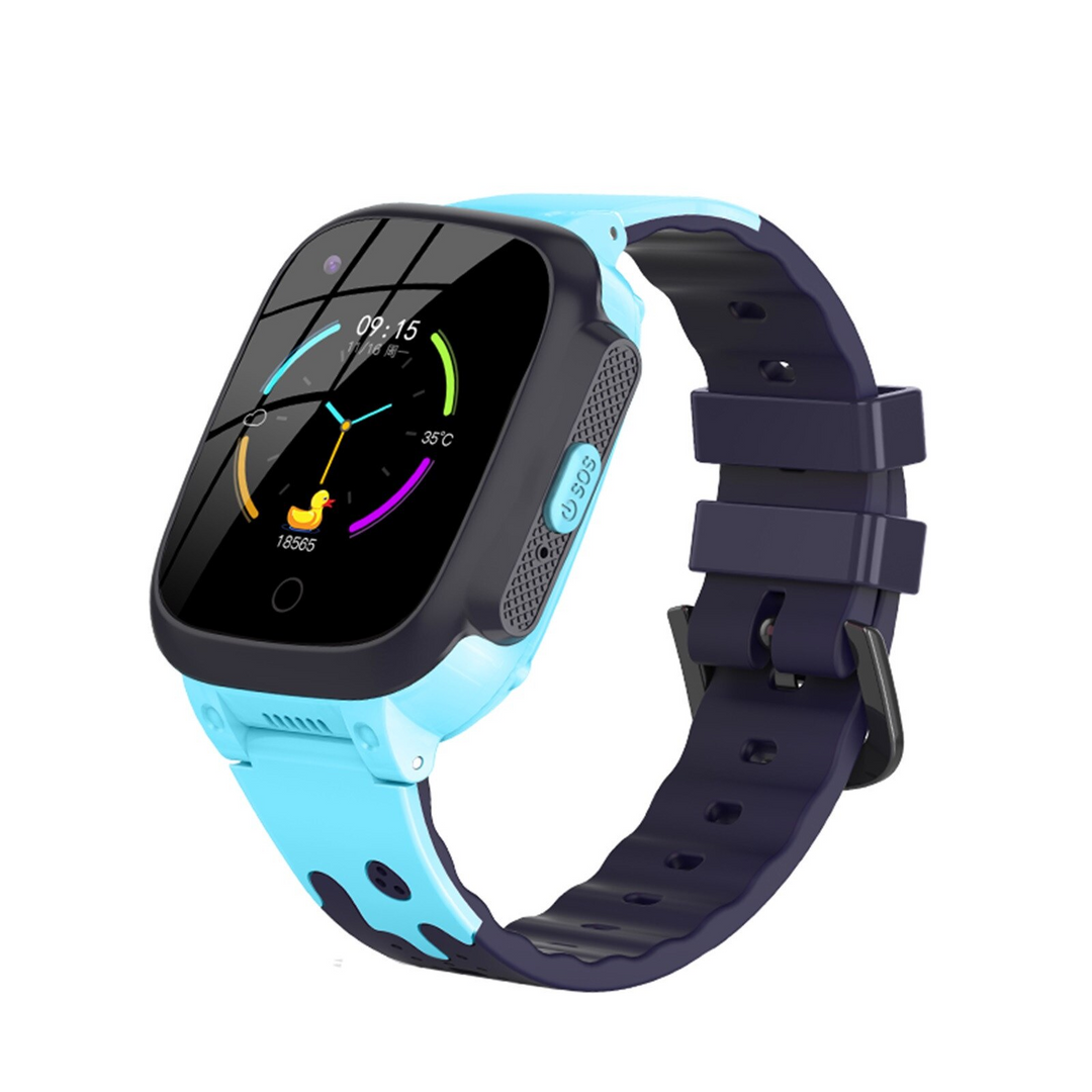 Kinder 4G GPS Smartwatch in Blau, sichere Kommunikation & präzise Standortbestimmung für Eltern.