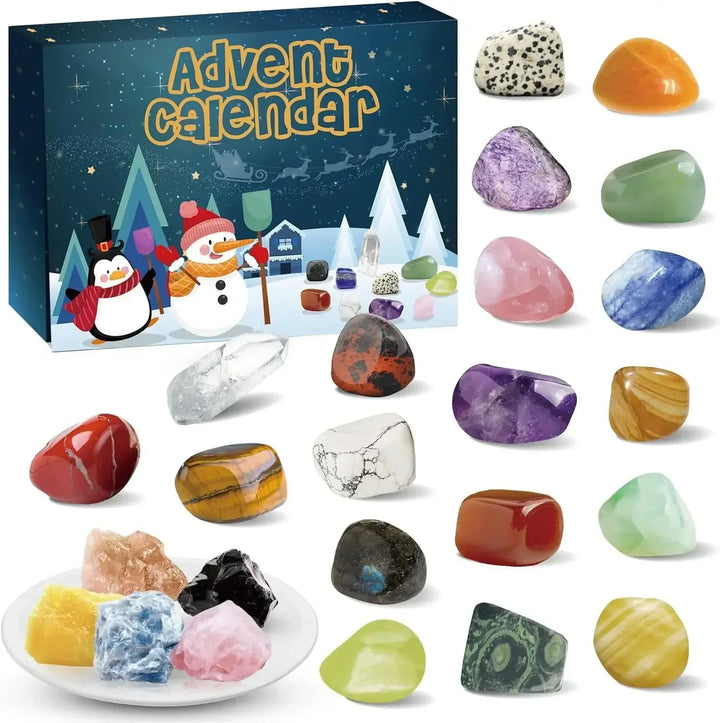 Magischer Kinder Adventskalender mit täglichen Edelstein-Überraschungen für eine spannende Vorweihnachtszeit.