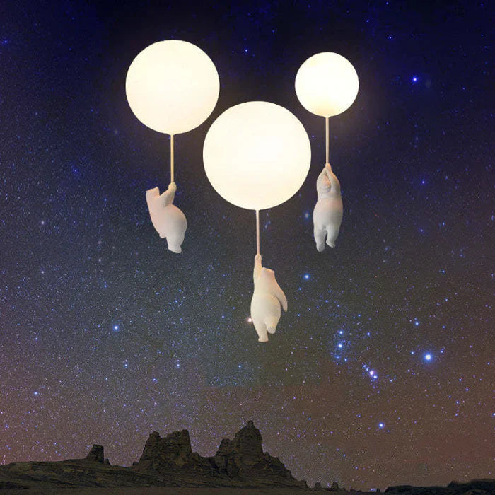 Verspielte Deckenleuchte für Kinder: Bär & Ballon Design, energiesparende LED Beleuchtung.
