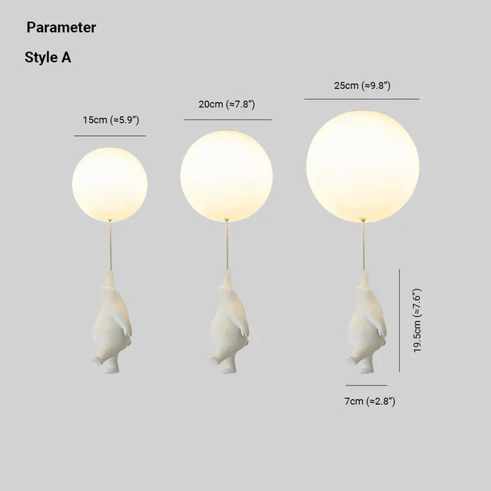 Magische Kinderzimmer-Deckenleuchte: LED-Bär & Ballon für sanfte Beleuchtung und Deko.