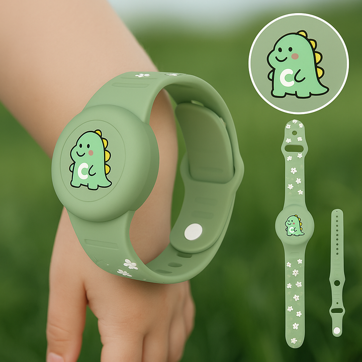 Kinder GPS Armband aus Silikon zur sicheren Standortverfolgung. Verstellbar für Kindersicherheit.