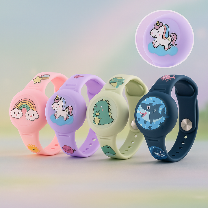 Verstellbares GPS Armband für Kinder. Passt perfekt für sichere Standortverfolgung und Komfort. Kindersicherheit.