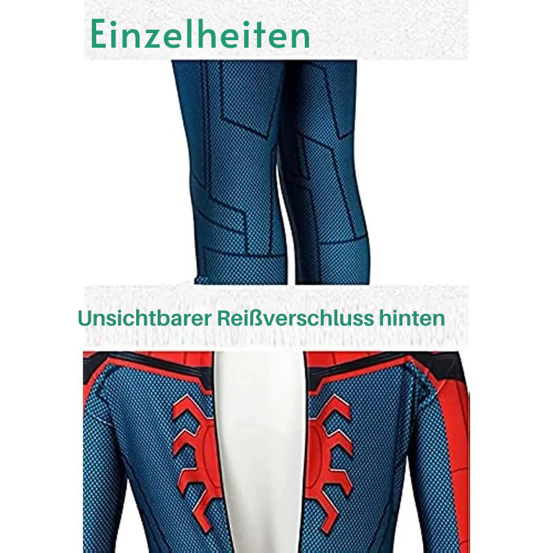 Lebhaftes Kinder Superhelden Kostüm mit Maske, ein tolles Geschenk für Cosplay, Fasching & spannende Kindergeburtstage.