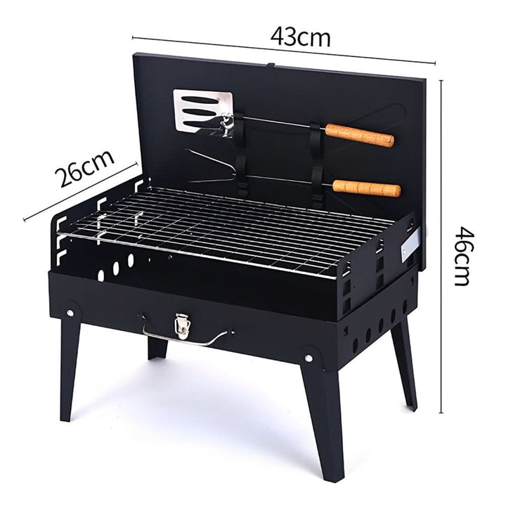 Funktionaler Gartengrill zum Falten, aus langlebigem Edelstahl für vielseitigen Einsatz.
