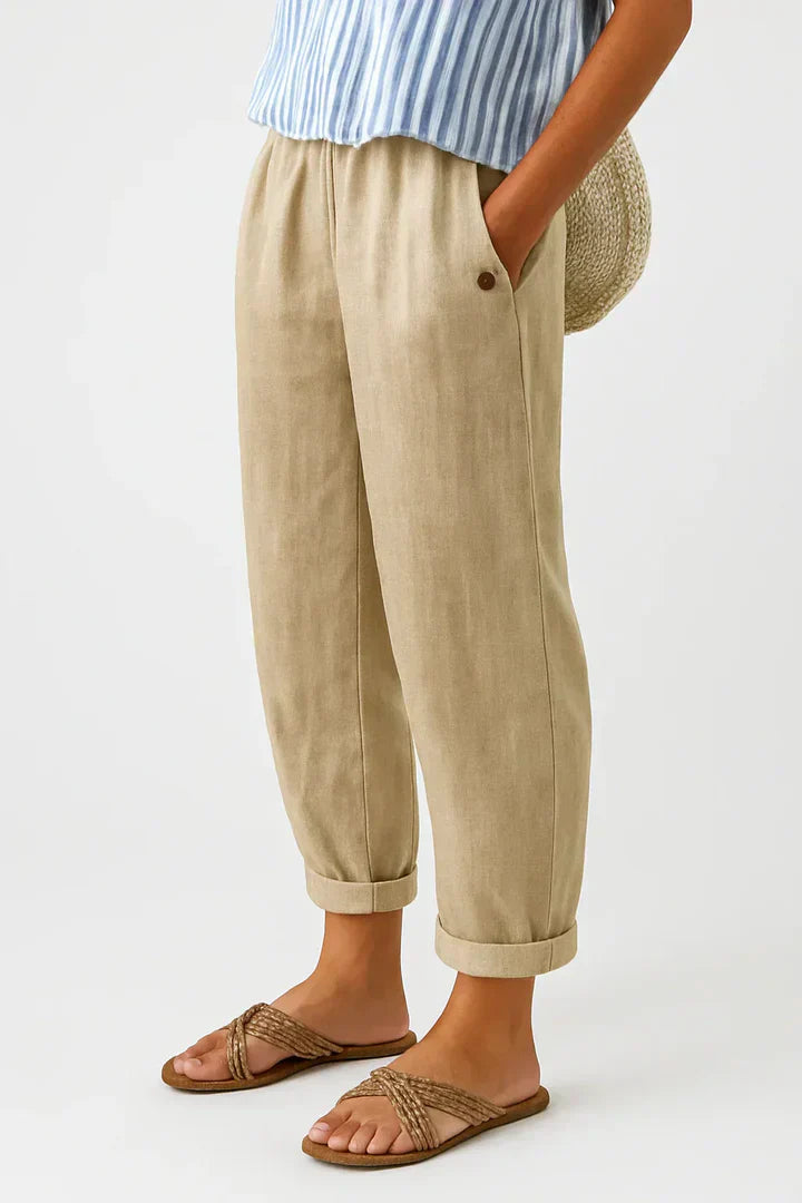 Klassische Damenhose mit zeitlosem Stil und bequemer Passform für jeden Anlass.