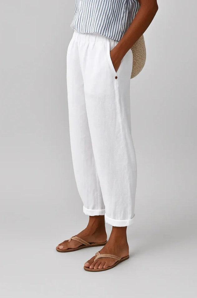 Elegante Damenhose mit elastischem Bund für maximalen Komfort und lockere Passform.