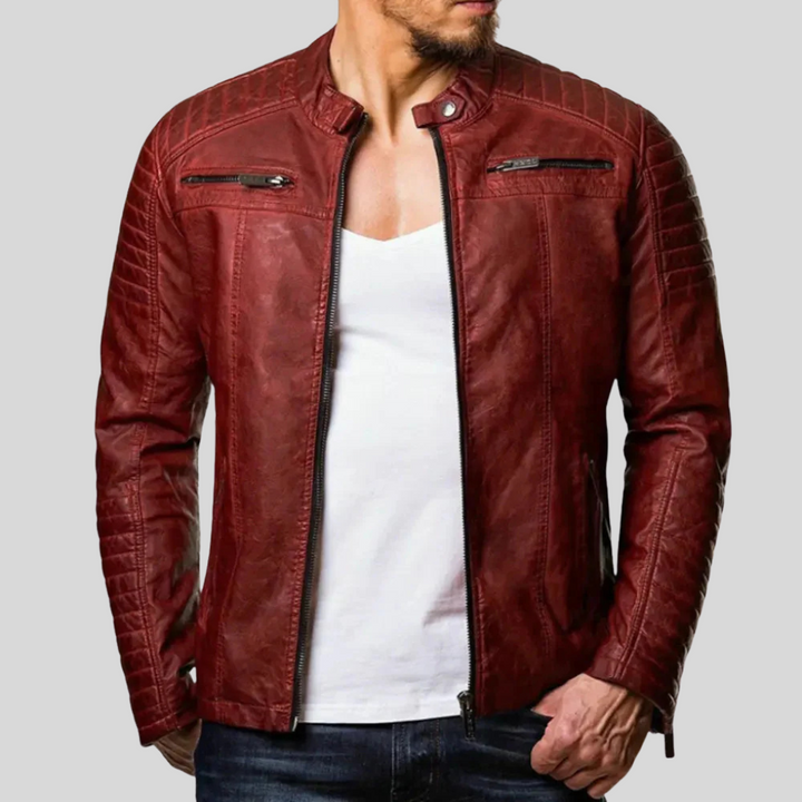 Robuste Herren Bomberjacke mit Stehkragen, klassischer Schnitt für besten Windschutz und lässigen Stil.