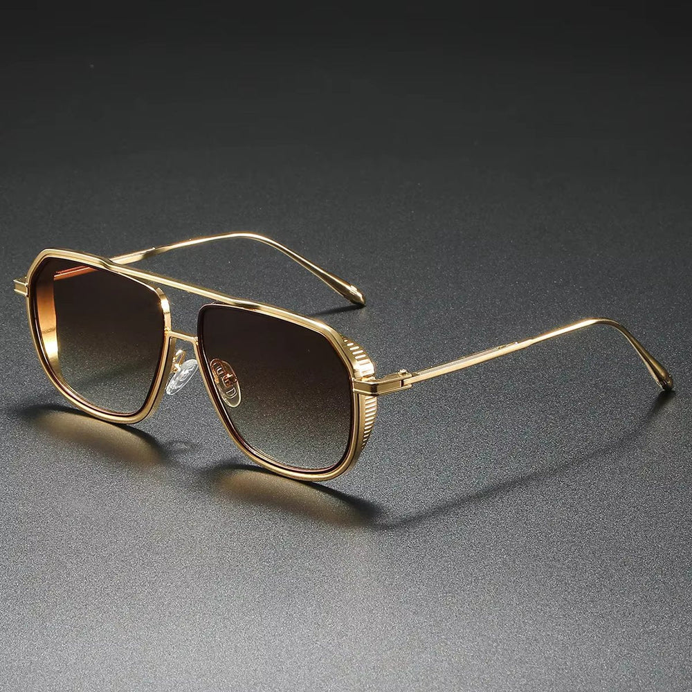 Herren Pilotenbrille mit UV-Schutz, modischem Verlaufsglas und robustem Metallgestell – perfekt für den Sommer.