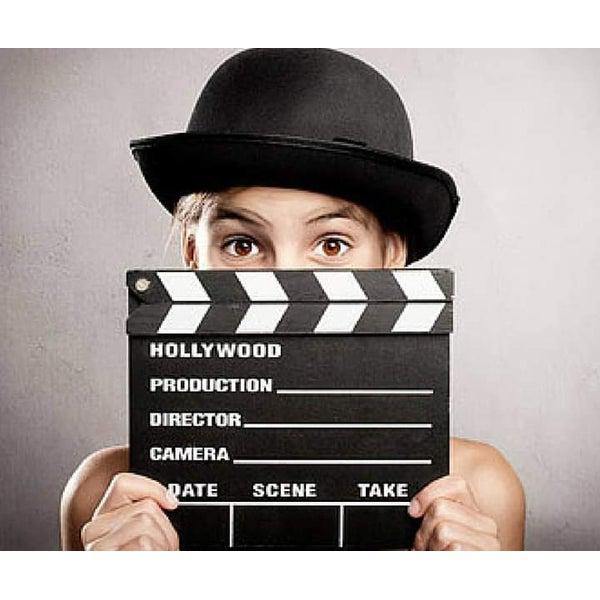 Robuste Holz-Filmklappe für professionelle Filmaufnahmen, Videografie & als coole Filmrequisite.