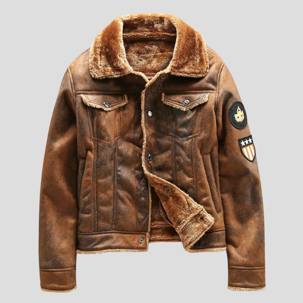Klassische Herren-Bikerjacke mit modernem Schnitt, für einen selbstbewussten und stilvollen Auftritt.
