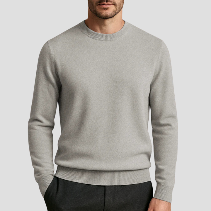 Warmer, bequemer Herren Rundhalspullover, ideal für kühle Herbst- und Wintertage. Klassischer Look.