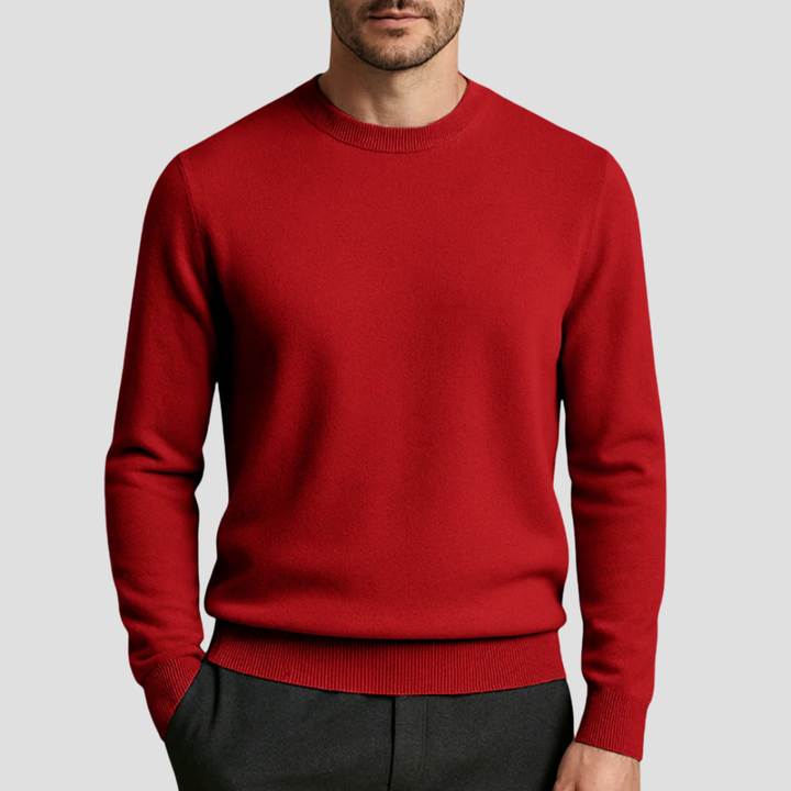 Bequemer Herren Strickpullover Marcus für entspannte Momente im Café oder Büro.