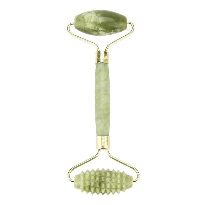 Ergonomischer Jade-Gesichtsroller aus Naturstein für eine effektive Gesichtsmassage. Verbessert Hautstraffung.