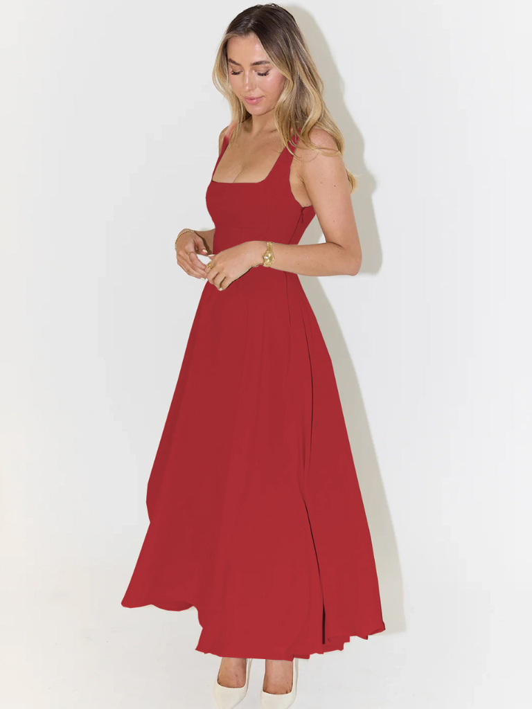 Klassisches Midi-Kleid für Damen, elegant und vielseitig für jeden Anlass, viele Farben.