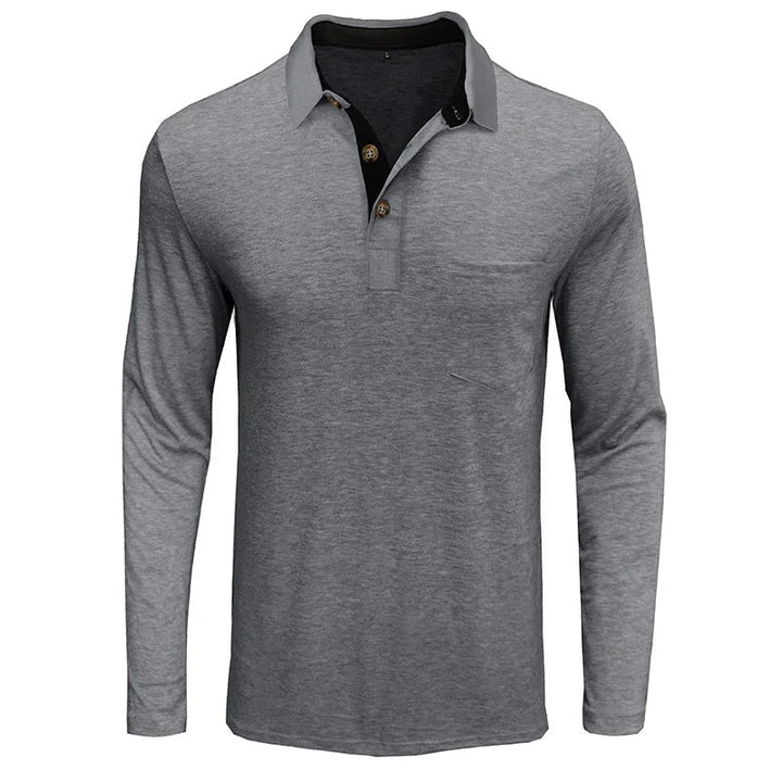 Zeitloses Herren Langarmhemd, schwarzes Design, Slim Fit, für den Abend oder formelle Events.
