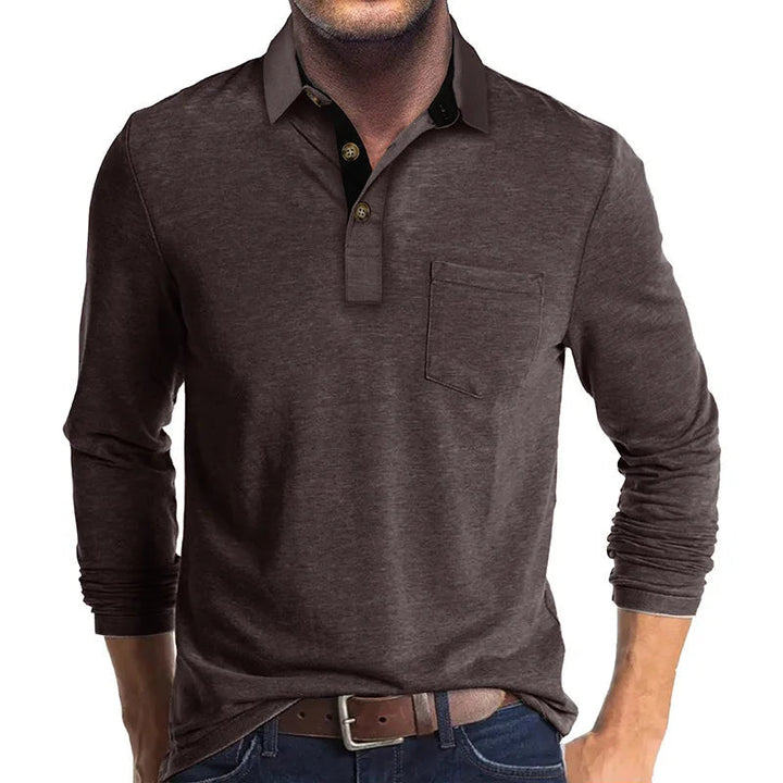 Hochwertiges Herrenhemd, klassisch blau, Langarm, Kent-Kragen, für seriöse Business-Looks.