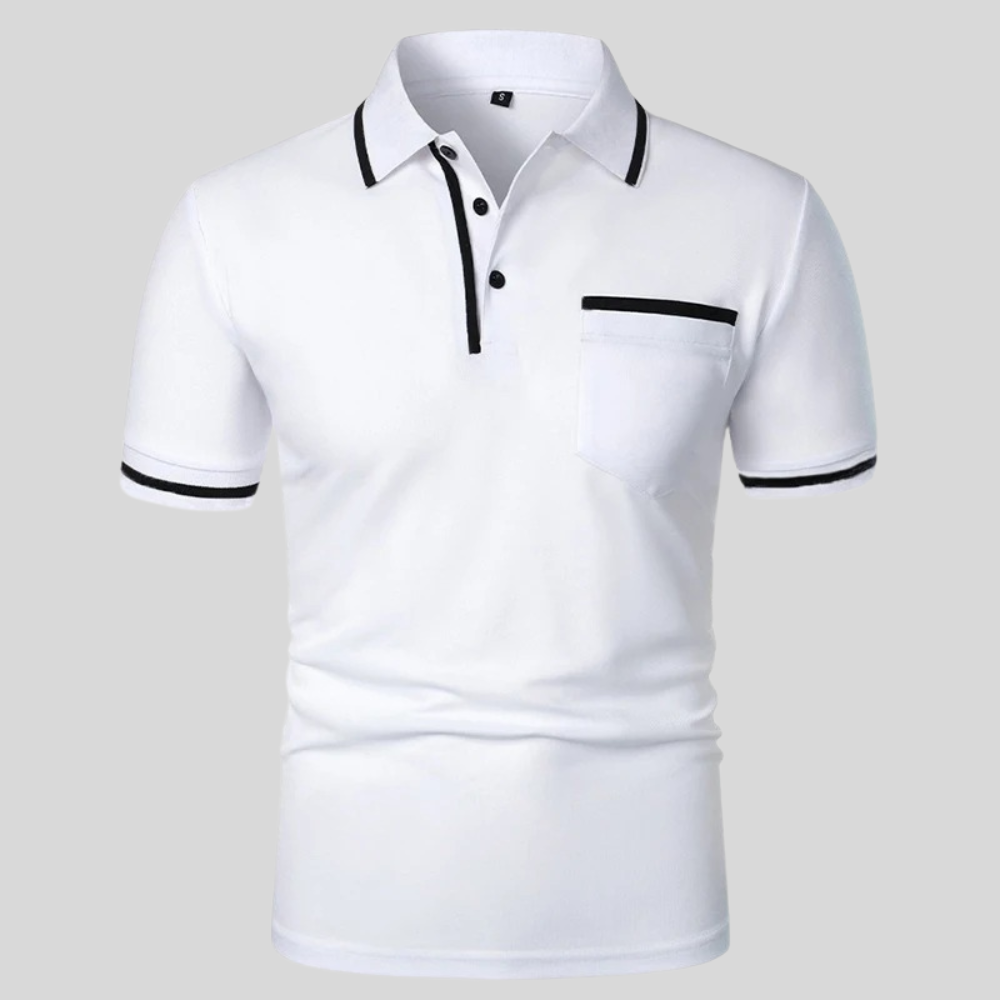 Hochwertiges Herren Poloshirt kurzarm in dezentem Design, ideal für bequemen Sommerstil.