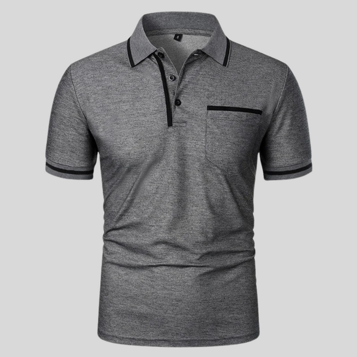 Modernes Herren Poloshirt kurzarm, klassischer Schnitt für Komfort und zeitlosen Stil.
